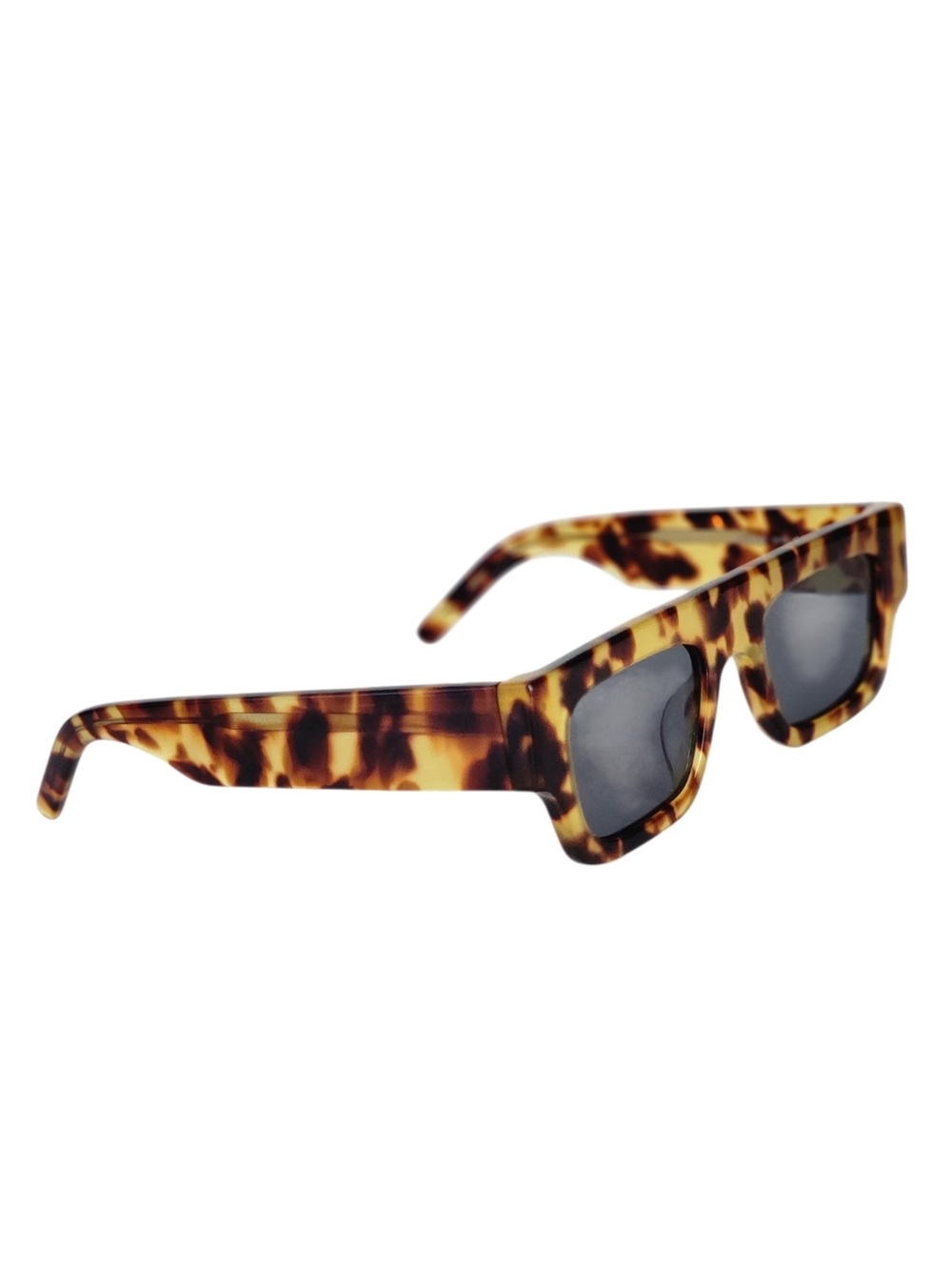 WOODY BATTS Tortoiseshell‎ Rectangular Women's Sunglasses - Brown NEW